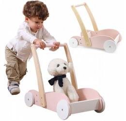 Viga toys rožinis medinis stumdukas