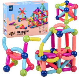 Spalvingas magnetinis konstruktorius, 64vnt.