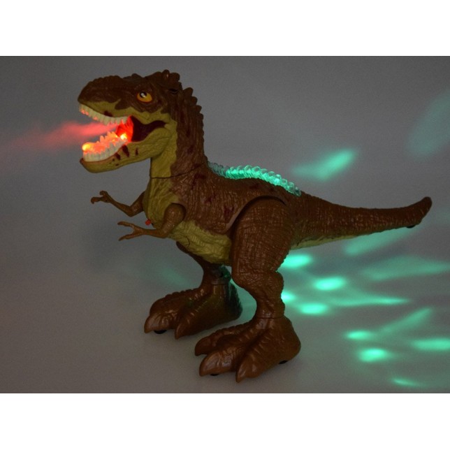 RC riaumojantis, garais kvėpuojantis dinozauras, rudas