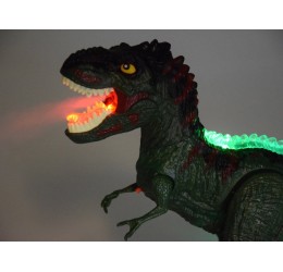 RC riaumojantis, garais kvėpuojantis dinozauras, žalias