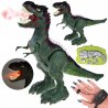 RC riaumojantis, garais kvėpuojantis dinozauras, žalias