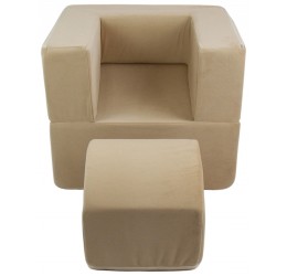 Rudas foteliukas su staliuku - Folded