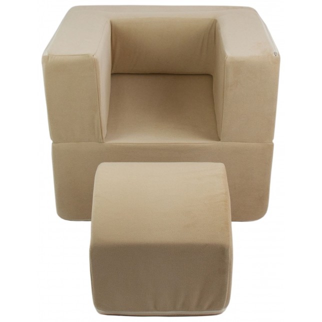 Rudas foteliukas su staliuku - Folded