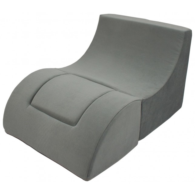 Pilkas foteliukas gultukas su staliuku - Folded