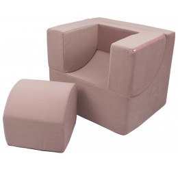 Violetinis fotelis gultas su mini staliuku - Folded