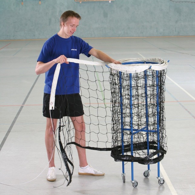 Badmintono tinklo laikymo vežimėlis