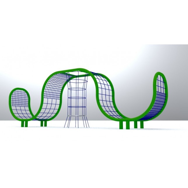 Didelė lynų laipynė su tuneliu - TUBULAR