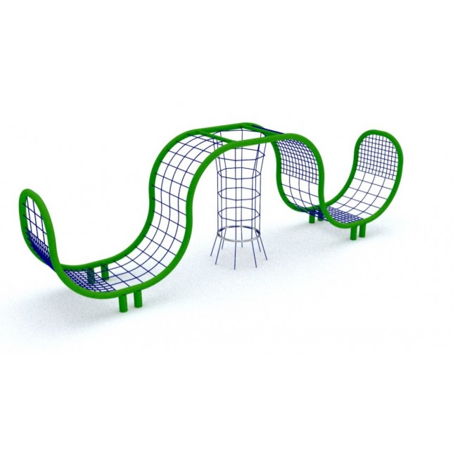 Didelė lynų laipynė su tuneliu - TUBULAR