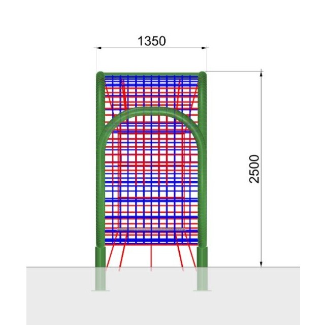 Didelė lynų laipynė su tuneliu - TUBULAR