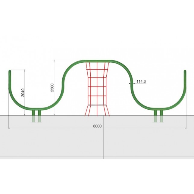 Didelė lynų laipynė su tuneliu - TUBULAR