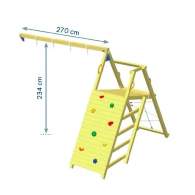 Žaidimų aikštelė su čiuožykla ir karstynėmis - Climbing