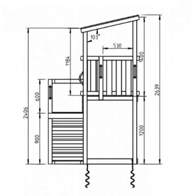 Žaidimų aikštelė su 2 čiuožyklomis - COMBO SWING