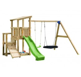 Žaidimų aikštelė su 2 čiuožyklomis - COMBO SWING