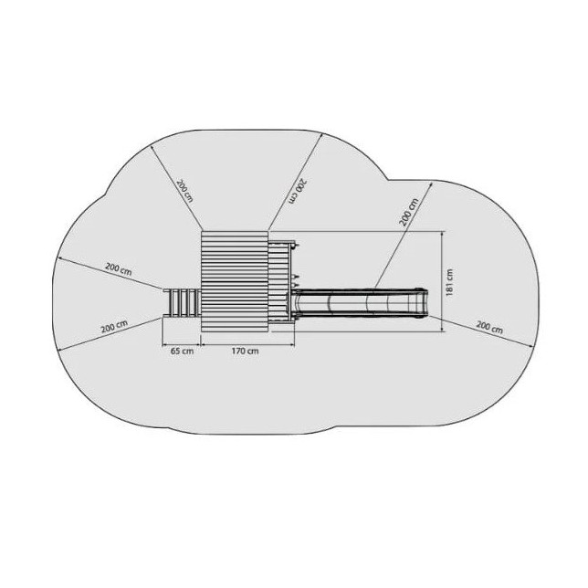 Medinės konstrukcijos žaidimų aikštelė - Playground