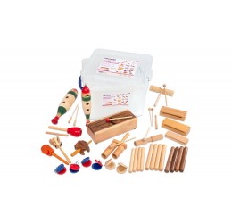 Medinių muzikos instrumentų rinkinys, 25 vnt