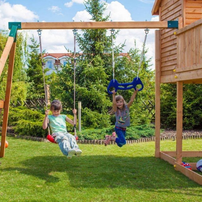 Didelė žaidimų aikštelė su namukais - FORTRESS Toybox Rainbow