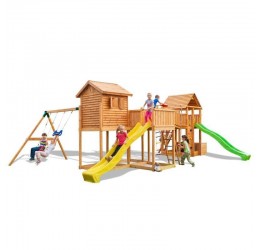 Didelė žaidimų aikštelė su namukais - FORTRESS Toybox Rainbow