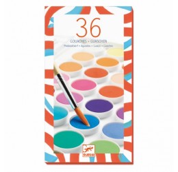 Guašo dažai - 36 spalvos
