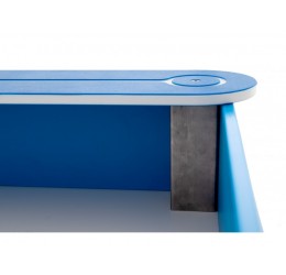HDPE mėlynos spalvos kvadratinė smėlio dėžė