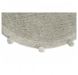 Apvalus žalsvas Bubbly skalbiamas kilimas Ø120 cm