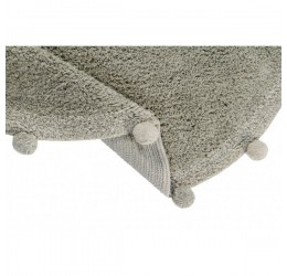 Apvalus žalsvas Bubbly skalbiamas kilimas Ø120 cm
