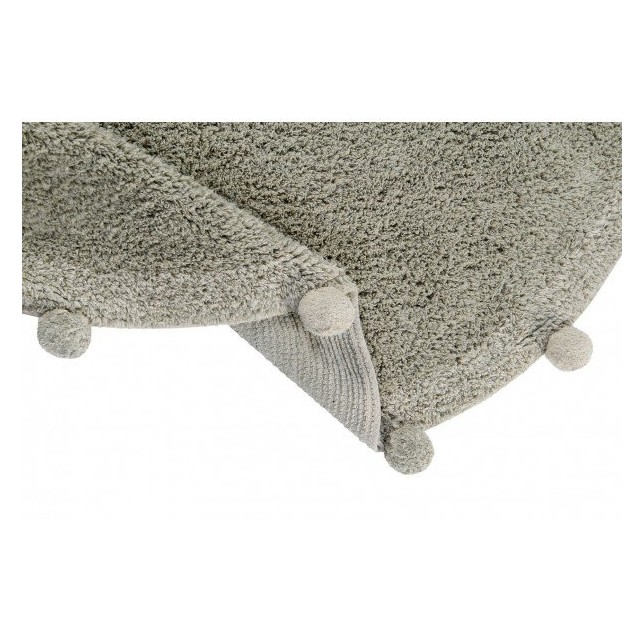 Apvalus žalsvas Bubbly skalbiamas kilimas Ø120 cm