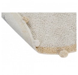 Apvalus Bubbly skalbiamas kilimas - "Natural Honey" Ø120 cm