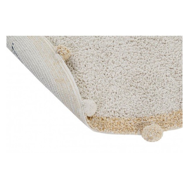 Apvalus Bubbly skalbiamas kilimas - "Natural Honey" Ø120 cm