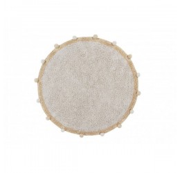 Apvalus Bubbly skalbiamas kilimas - "Natural Honey" Ø120 cm