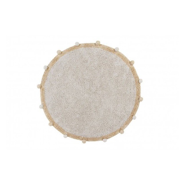 Apvalus Bubbly skalbiamas kilimas - "Natural Honey" Ø120 cm