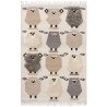 Kreminės spalvos kilimas - Sheeps  90x150 cm