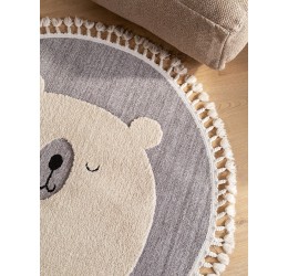 Apvalus kilimas - Momo Grey / 120 cm