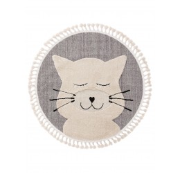 Kids rug Momo Grey ø 120 cm round