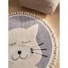 Kids rug Momo Grey ø 120 cm round