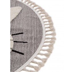 Kids rug Momo Grey ø 120 cm round