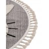 Kids rug Momo Grey ø 120 cm round