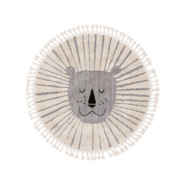 Kids rug Momo Grey ø 120 cm round