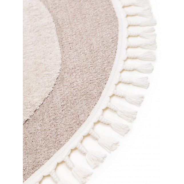 Kids rug Momo Beige ø 120 cm round
