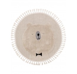 Kids rug Momo Cream ø 120 cm round