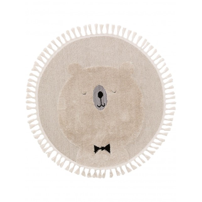 Kids rug Momo Cream ø 120 cm round