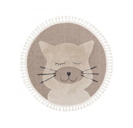 Kids rug Momo Beige ø 120 cm round