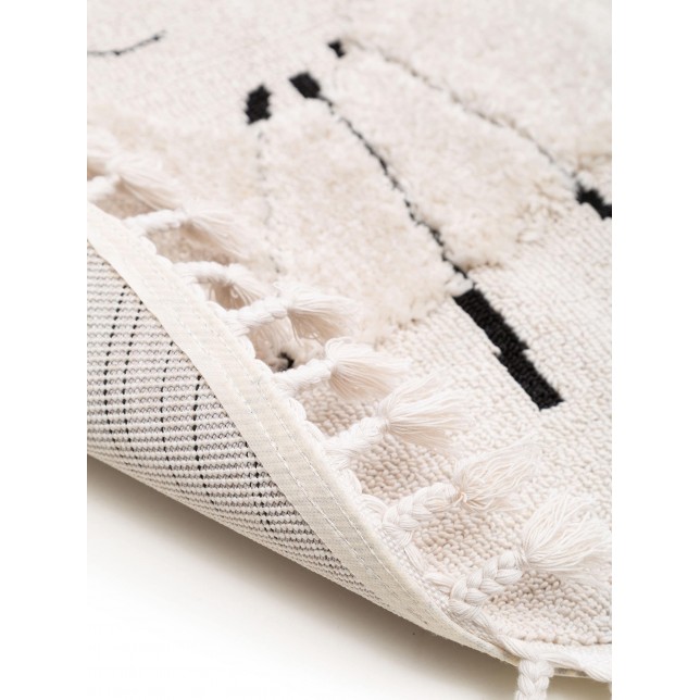 Kids rug Momo Cream ø 120 cm round