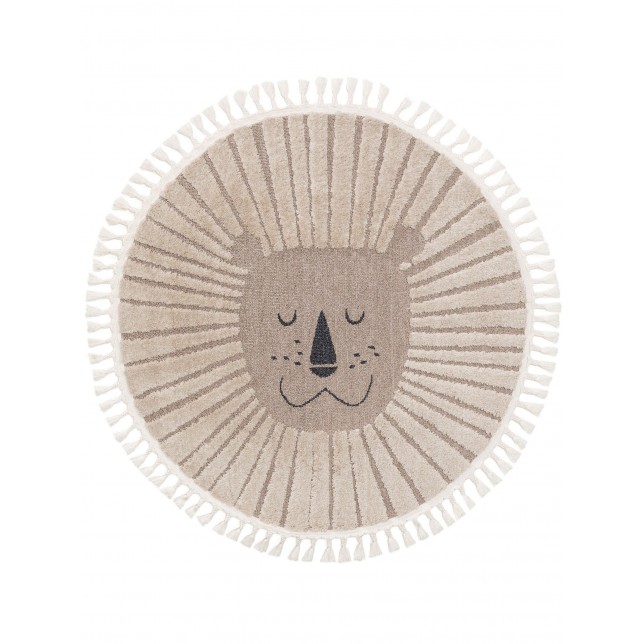 Kids rug Momo Beige ø 120 cm round