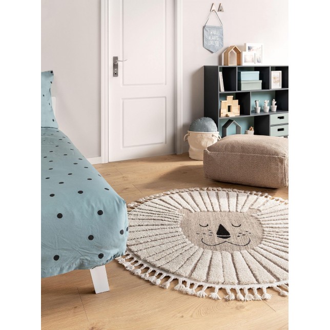 Kids rug Momo Beige ø 120 cm round