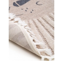 Kids rug Momo Beige ø 120 cm round