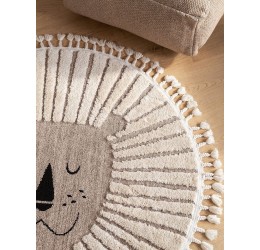 Kids rug Momo Beige ø 120 cm round