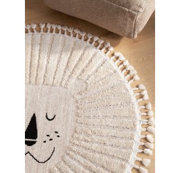Kids rug Momo Cream ø 120 cm round