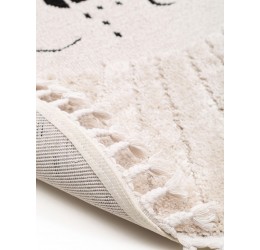 Kids rug Momo Cream ø 120 cm round