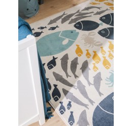 Kilimas - Multicolor fish 80x150 cm