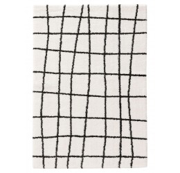 Šviesus shaggy kilimas su linijomis 200x290 cm